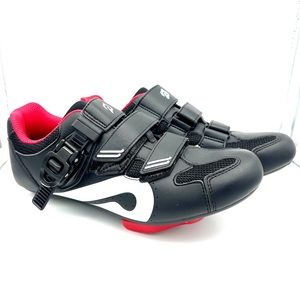 Peleton Women's US 8/EU 39 Cycling Shoes Black/Red With Cleats